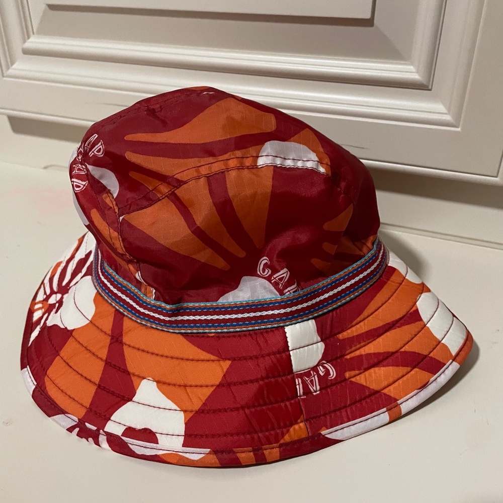 GAP Red & Orange Floral-Print Kids Bucket Hat